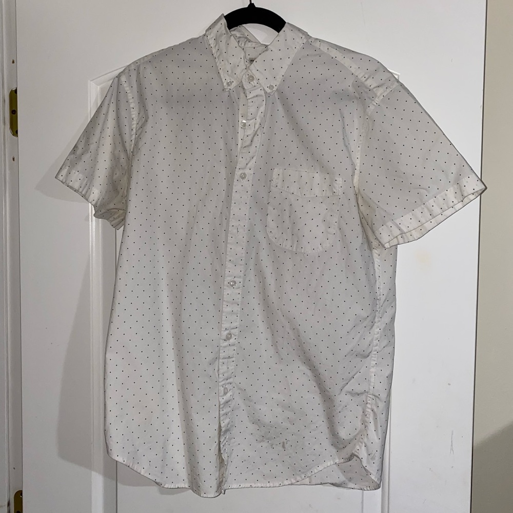 J Crew White Short Sleeve Button Down